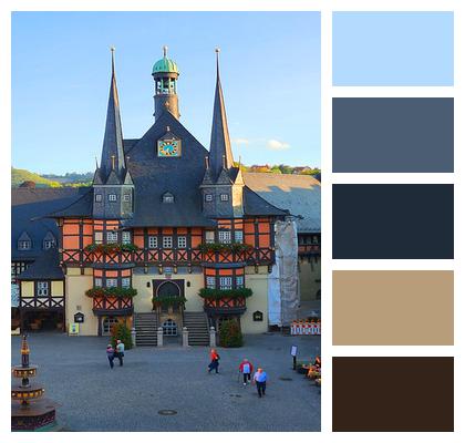 Timber Framed Building Wernigerode Town Hall Image